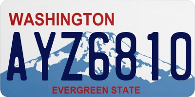 WA license plate AYZ6810