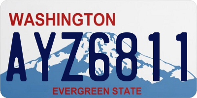 WA license plate AYZ6811