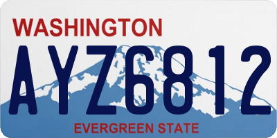 WA license plate AYZ6812