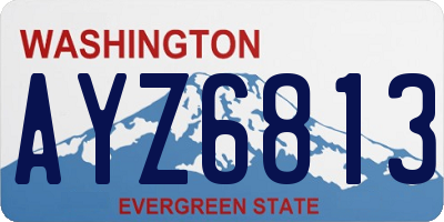 WA license plate AYZ6813