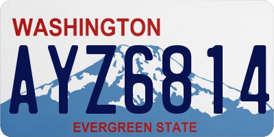 WA license plate AYZ6814