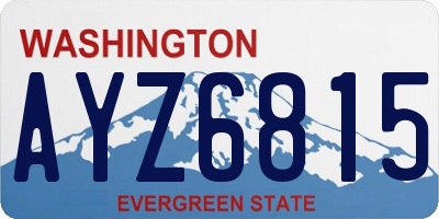 WA license plate AYZ6815