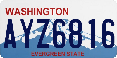 WA license plate AYZ6816