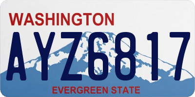 WA license plate AYZ6817