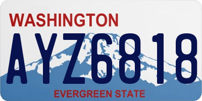 WA license plate AYZ6818