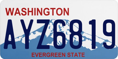 WA license plate AYZ6819