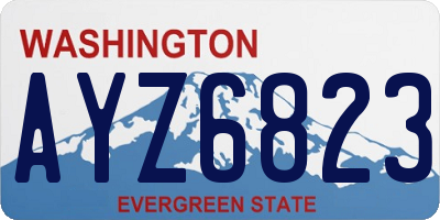 WA license plate AYZ6823