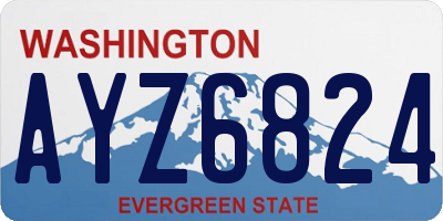 WA license plate AYZ6824