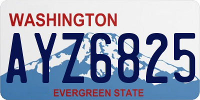 WA license plate AYZ6825