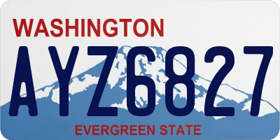 WA license plate AYZ6827