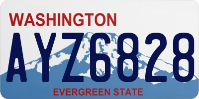 WA license plate AYZ6828