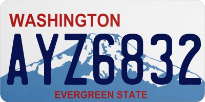 WA license plate AYZ6832