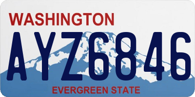 WA license plate AYZ6846