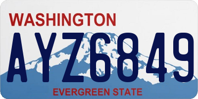 WA license plate AYZ6849