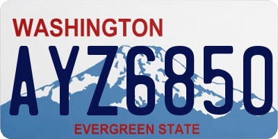 WA license plate AYZ6850