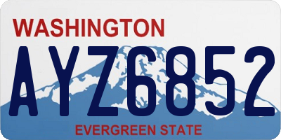 WA license plate AYZ6852