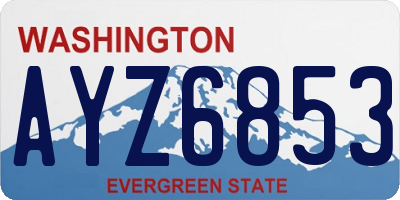 WA license plate AYZ6853