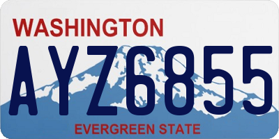 WA license plate AYZ6855