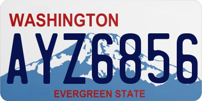 WA license plate AYZ6856