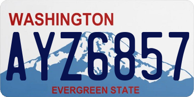 WA license plate AYZ6857