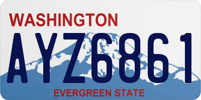 WA license plate AYZ6861