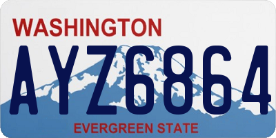 WA license plate AYZ6864