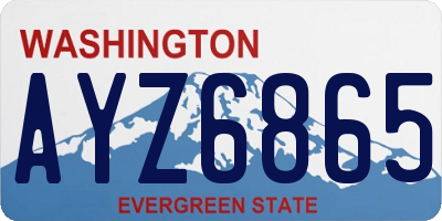 WA license plate AYZ6865