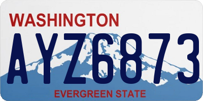 WA license plate AYZ6873