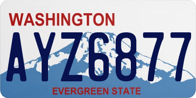 WA license plate AYZ6877