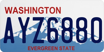 WA license plate AYZ6880