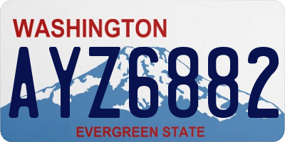 WA license plate AYZ6882