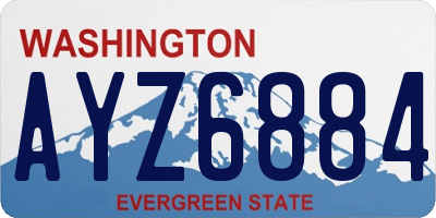 WA license plate AYZ6884