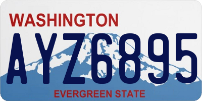 WA license plate AYZ6895