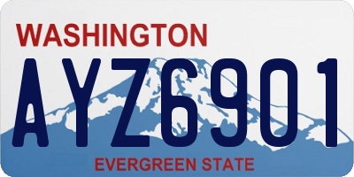 WA license plate AYZ6901