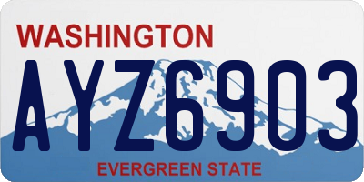 WA license plate AYZ6903