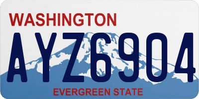 WA license plate AYZ6904