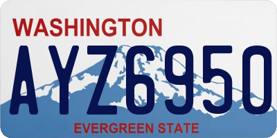 WA license plate AYZ6950