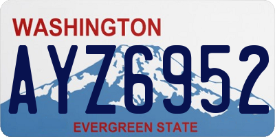 WA license plate AYZ6952