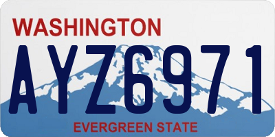 WA license plate AYZ6971