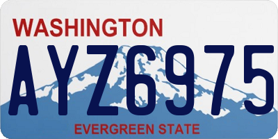 WA license plate AYZ6975