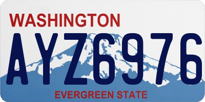 WA license plate AYZ6976