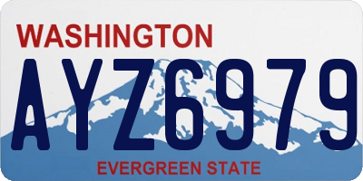 WA license plate AYZ6979