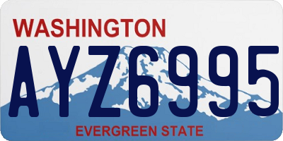 WA license plate AYZ6995