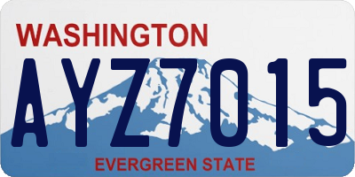 WA license plate AYZ7015