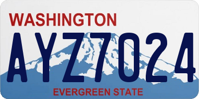 WA license plate AYZ7024