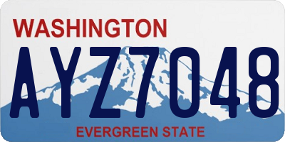 WA license plate AYZ7048