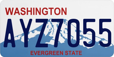 WA license plate AYZ7055