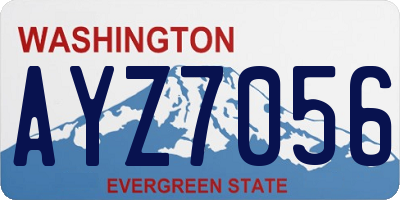 WA license plate AYZ7056