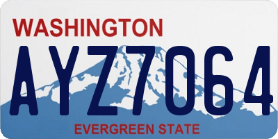 WA license plate AYZ7064