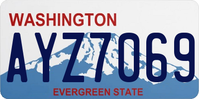 WA license plate AYZ7069